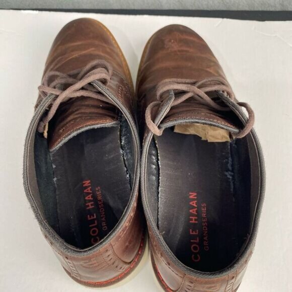 Cole Haan Go-To Plain Men's  10.5 M Toe Oxford Shoes Dark Coffee Brown GRAND 360 - Picture 6 of 16